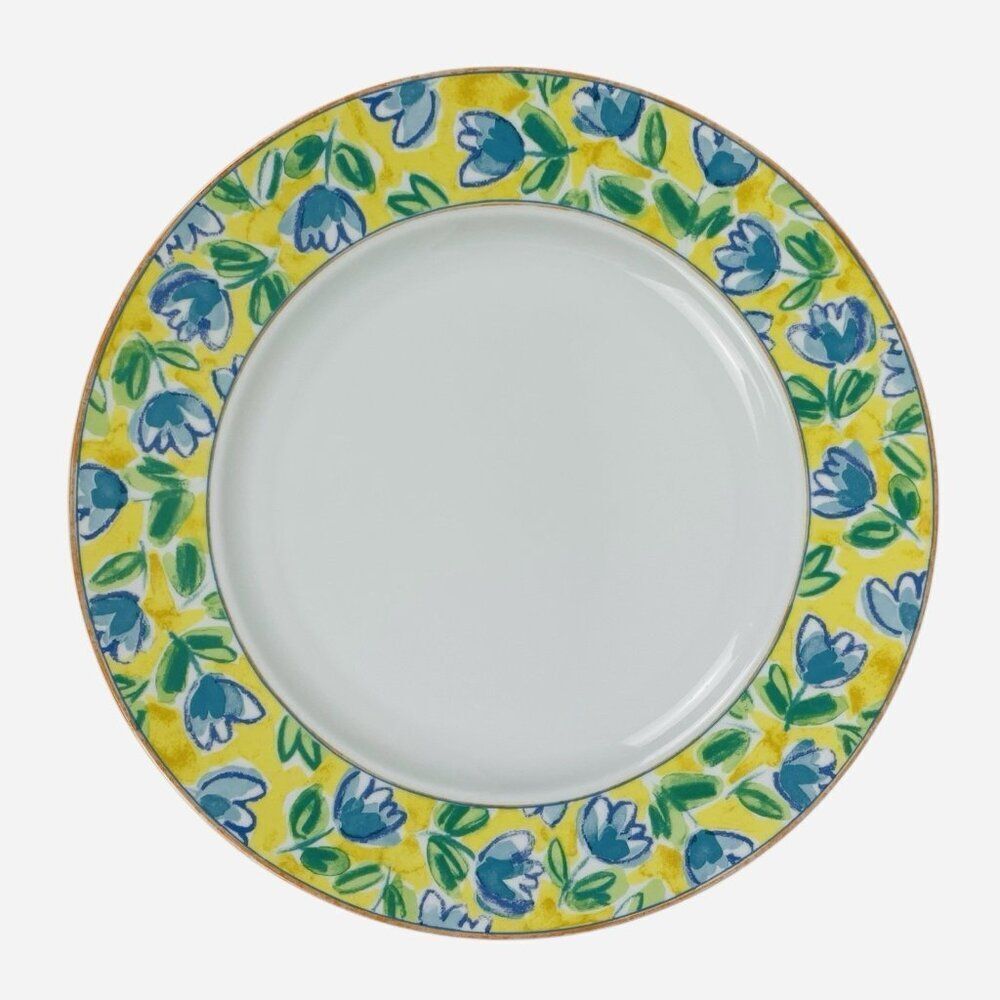 Studio Nova Garden Court 12" Chop Plate Round Serving Platter Blue Tulips Y0309